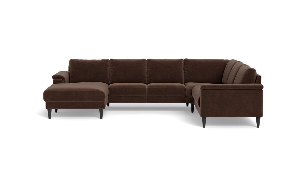 Stamford 2601 hjørnesofa med chaiselong - Adore velour - Coffee - Venstrevendt