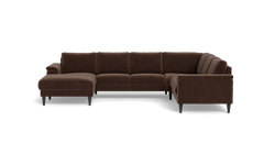 Stamford 2601 hjørnesofa med chaiselong - Adore velour - Coffee - Venstrevendt