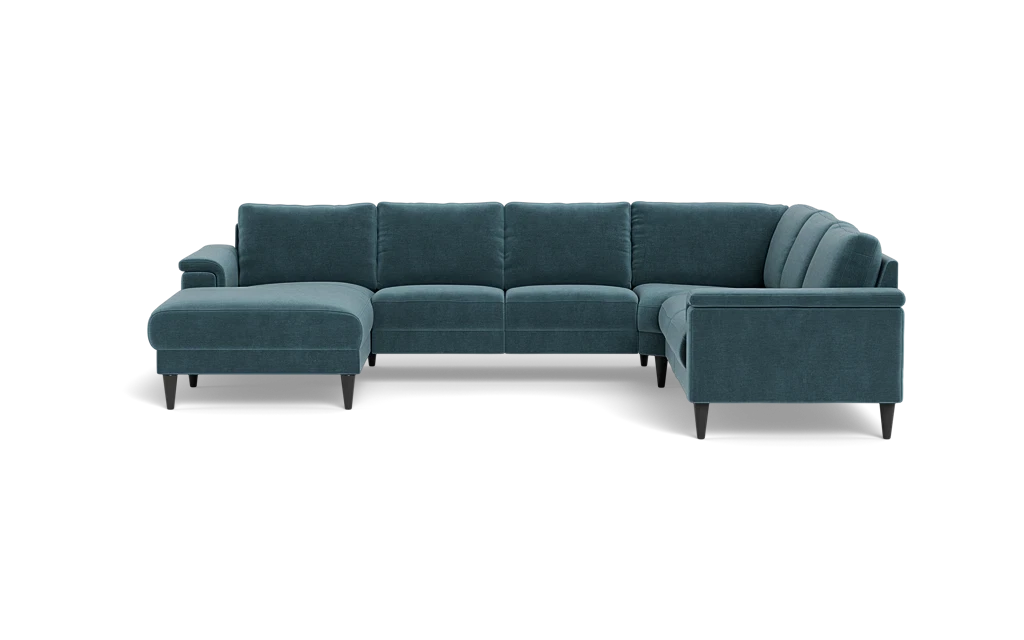 Stamford 2601 hjørnesofa med chaiselong - Adore velour - Petrol - Venstrevendt