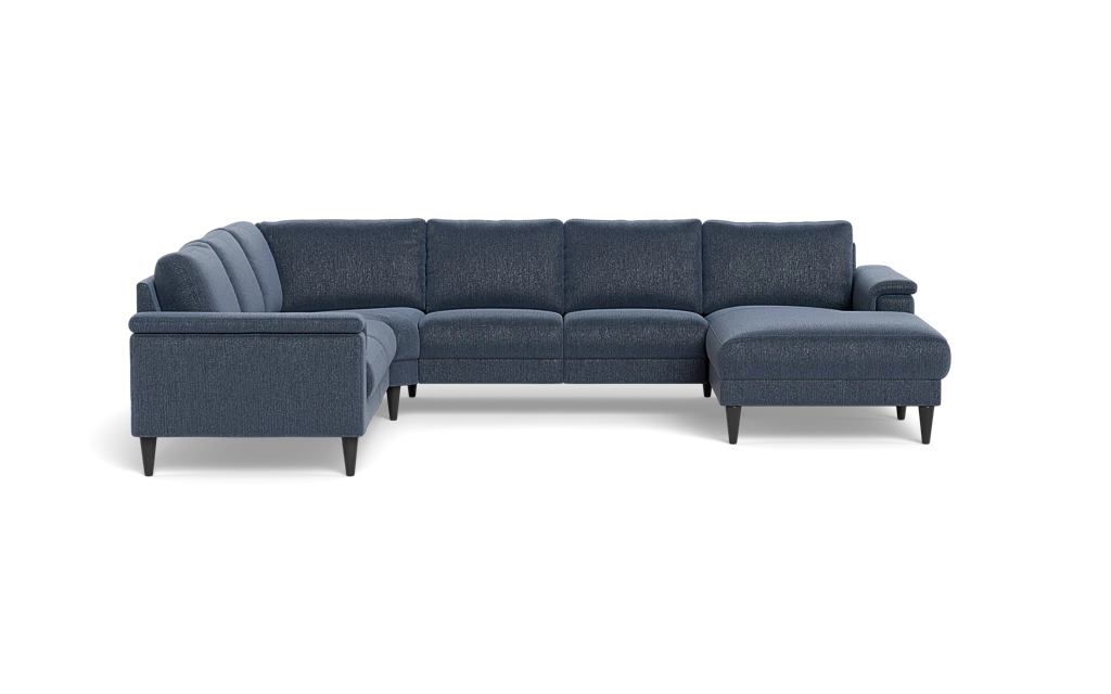 Stamford 2601 hjørnesofa med chaiselong - Fusion stof - Indigo - Højrevendt