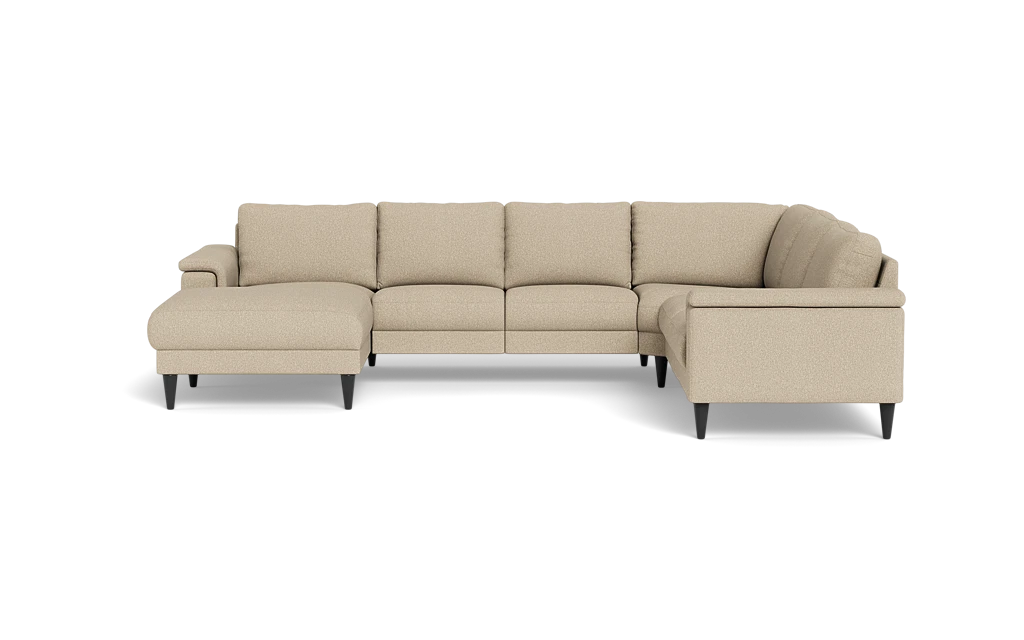 Stamford 2601 hjørnesofa med chaiselong - Brego stof - Beige - Venstrevendt