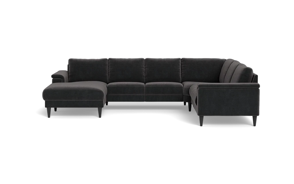 Stamford 2601 hjørnesofa med chaiselong - Adore velour - Anthracite - Venstrevendt