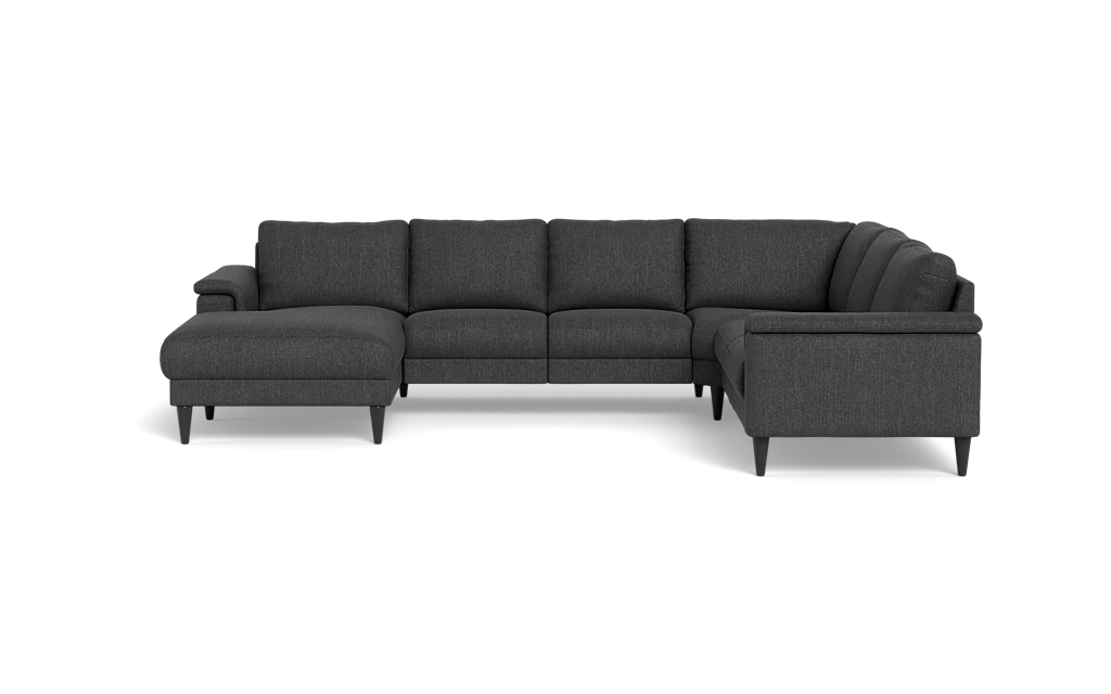 Stamford 2601 hjørnesofa med chaiselong - Vila stof - Dark Grey - Venstrevendt