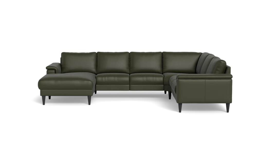 Stamford 2601 hjørnesofa med chaiselong - Semianilin/spalt læder - Hunter - Venstrevendt