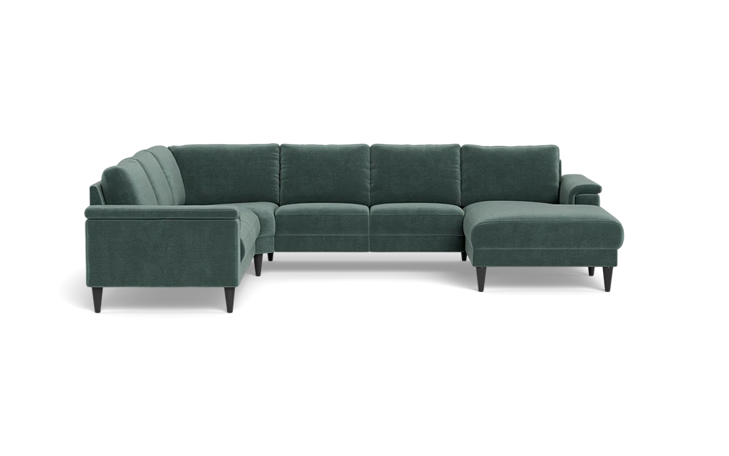 Stamford 2601 hjørnesofa med chaiselong - Adore velour - Niagara - Højrevendt