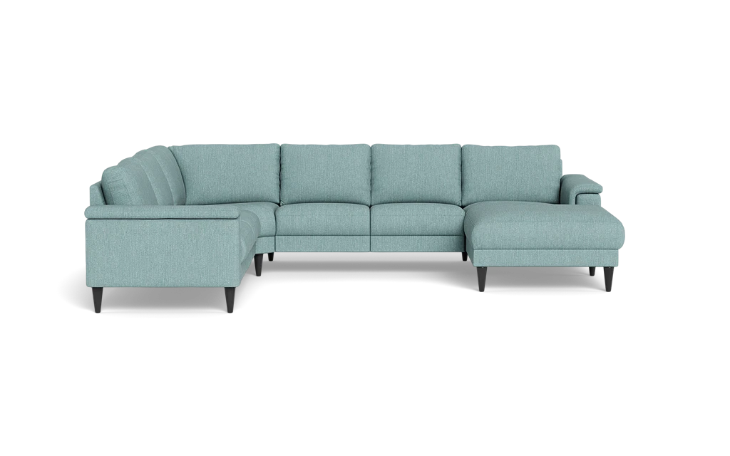 Stamford 2601 hjørnesofa med chaiselong - Vila stof - Ice Blue - Højrevendt