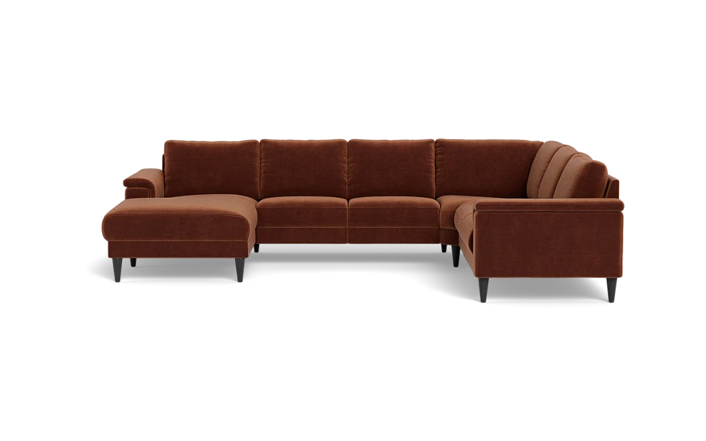Stamford 2601 hjørnesofa med chaiselong - Adore velour - Copper - Venstrevendt