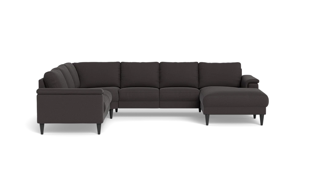 Stamford 2601 hjørnesofa med chaiselong - Bloq stof - Antracite - Højrevendt