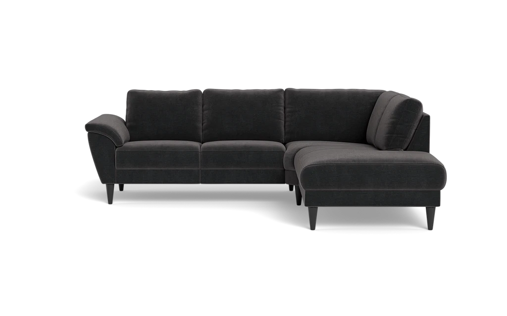 Stamford 2613 sofa med open end - Adore velour - Anthracite - Højrevendt