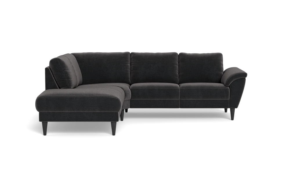 Stamford 2613 sofa med open end - Adore velour - Anthracite - Venstrevendt