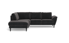Stamford 2613 sofa med open end - Adore velour - Anthracite - Venstrevendt