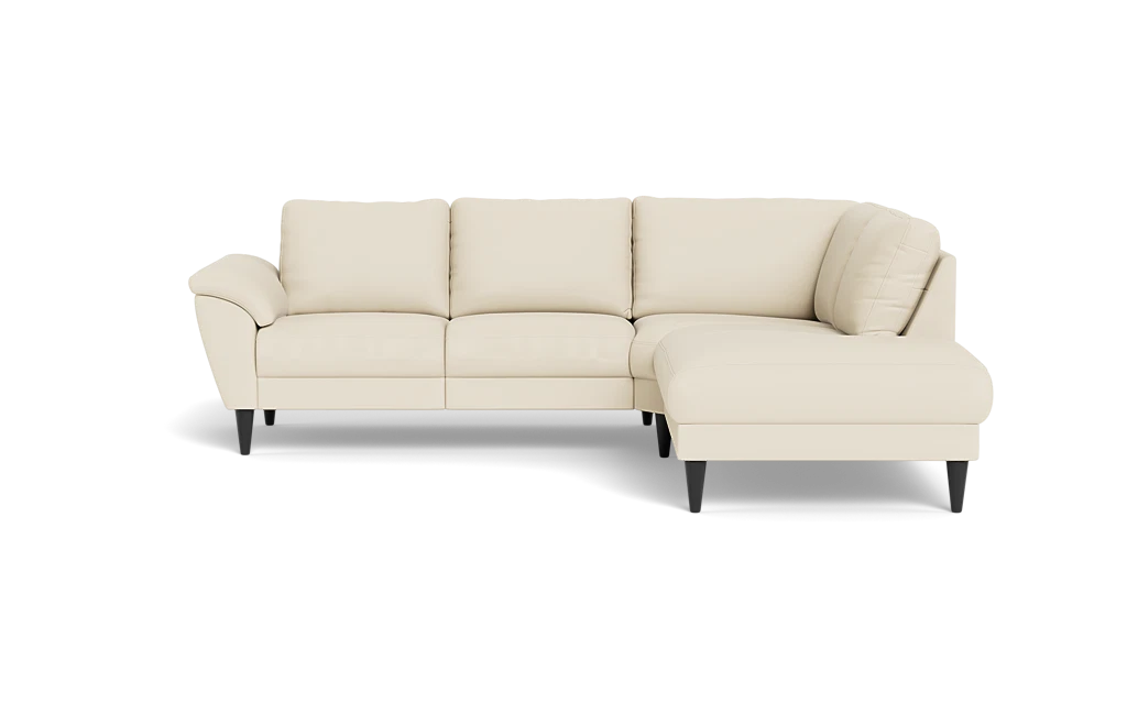 Stamford 2613 sofa med open end - Madras/skai læder - White - Højrevendt