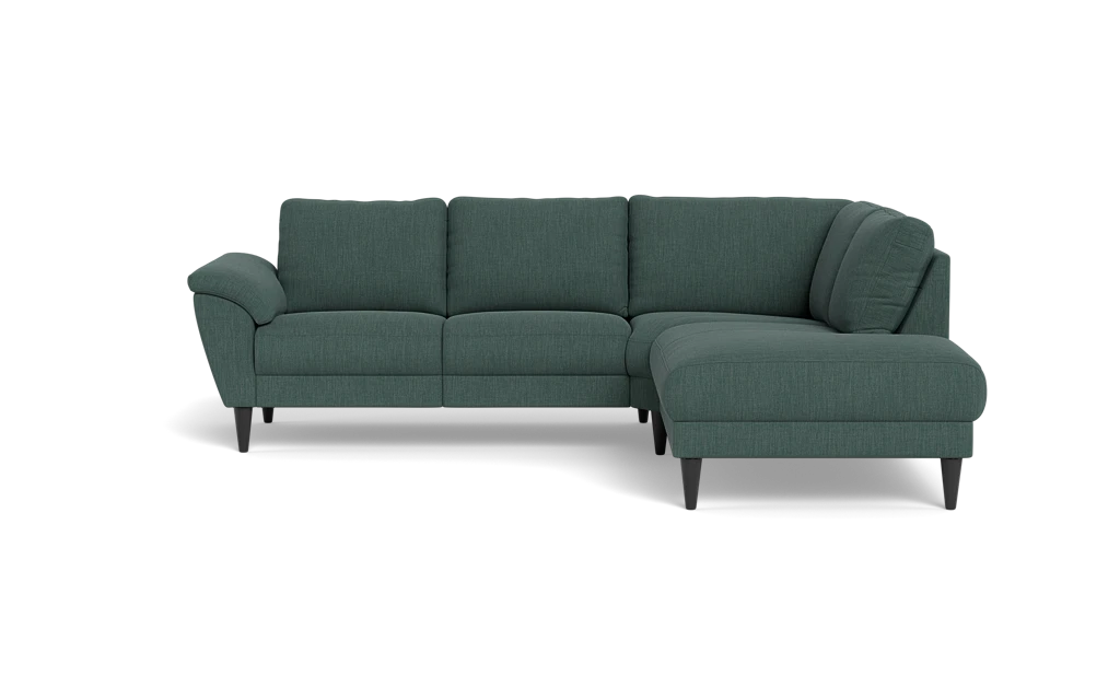Stamford 2613 sofa med open end - Lido stof - Dark Green - Højrevendt