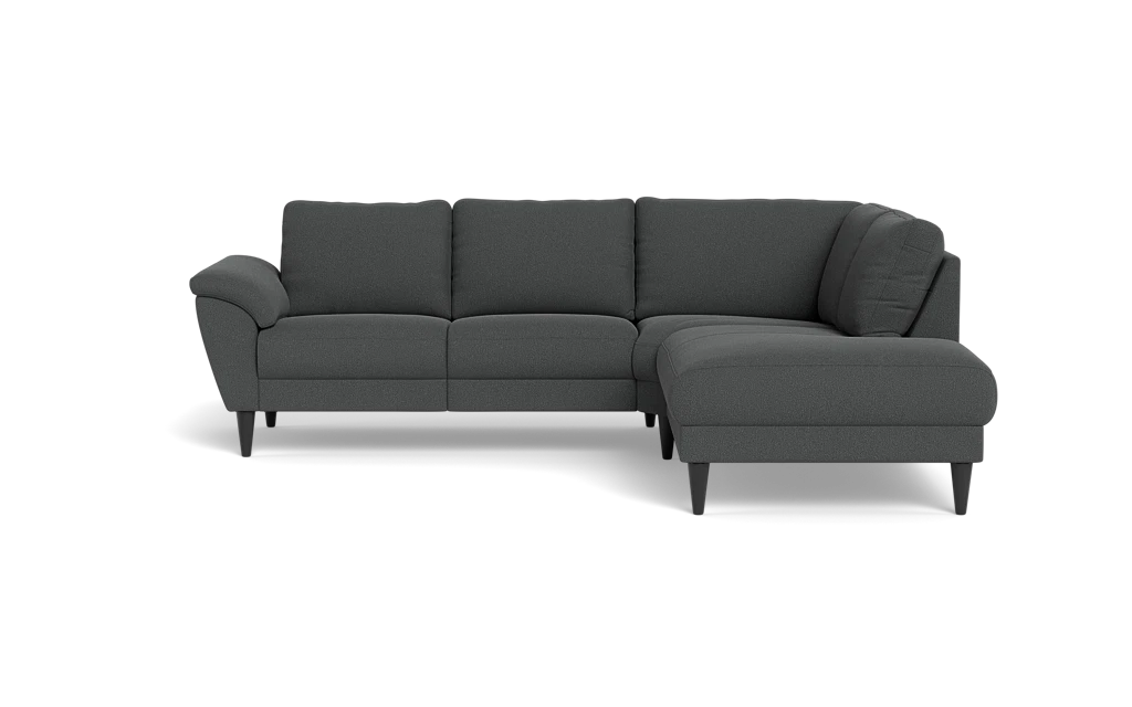 Stamford 2613 sofa med open end - Bloq stof - Grey - Højrevendt