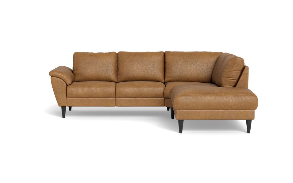 Stamford 2613 sofa med open end - Kentucky stof - Cognac - Højrevendt