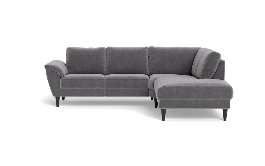 Stamford 2613 sofa med open end - Adore velour - Dolphin - Højrevendt