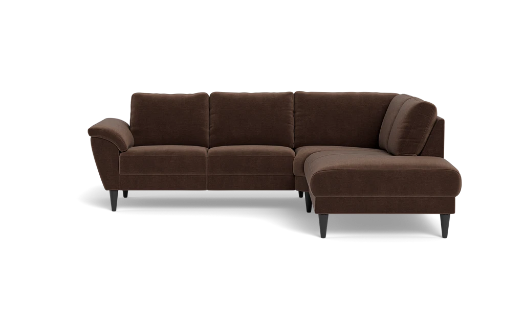 Stamford 2613 sofa med open end - Adore velour - Coffee - Højrevendt