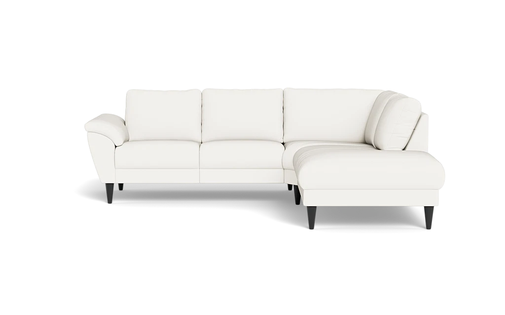 Stamford 2613 sofa med open end - Semianilin/spalt læder - White - Højrevendt