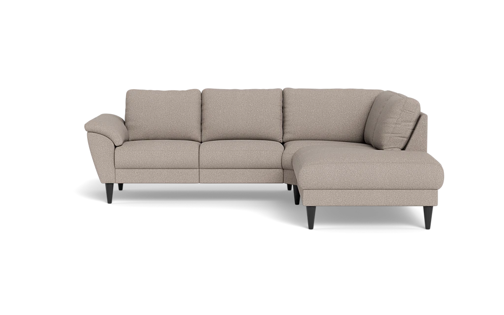 Stamford 2613 sofa med open end - Brego stof - Light Brown - Højrevendt