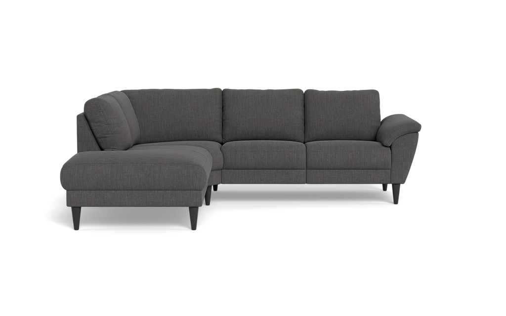 Stamford 2613 sofa med open end - Lido stof - Dark Grey - Venstrevendt