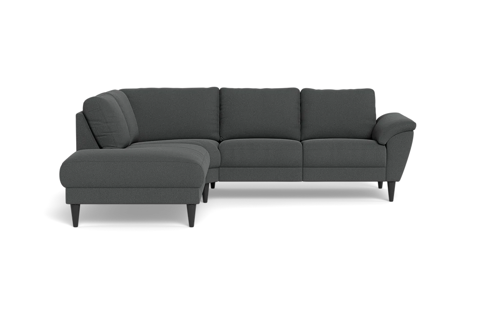 Stamford 2613 sofa med open end - Bloq stof - Grey - Venstrevendt