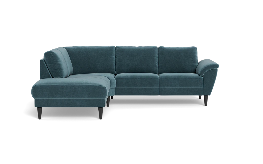 Stamford 2613 sofa med open end - Adore velour - Petrol - Venstrevendt