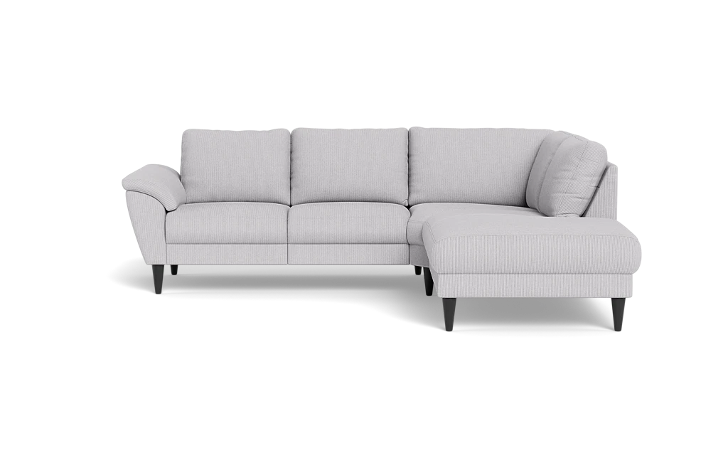 Stamford 2613 sofa med open end - Rebel stof - Light Grey - Højrevendt