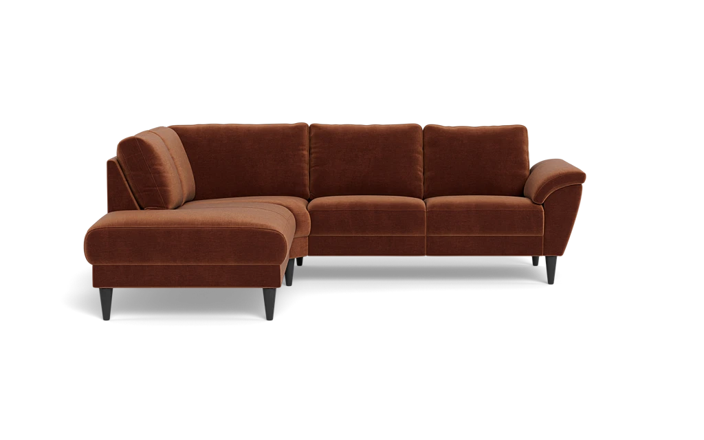 Stamford 2613 sofa med open end - Adore velour - Copper - Venstrevendt