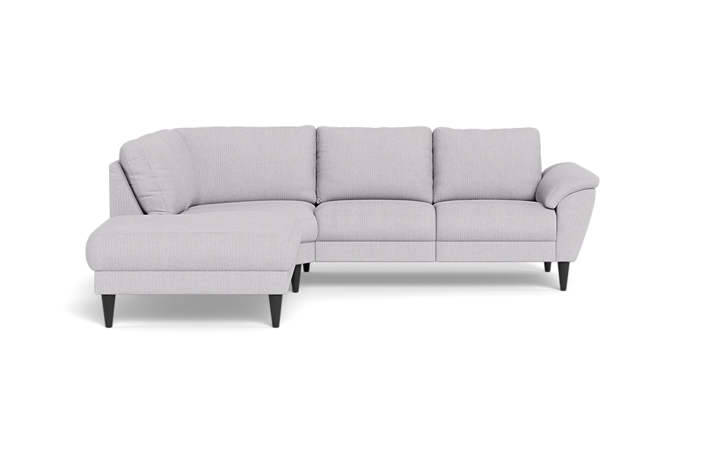 Stamford 2613 sofa med open end - Rebel stof - Light Grey - Venstrevendt