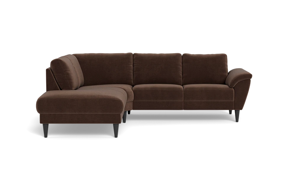Stamford 2613 sofa med open end - Adore velour - Coffee - Venstrevendt