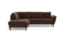 Stamford 2613 sofa med open end - Adore velour - Coffee - Venstrevendt