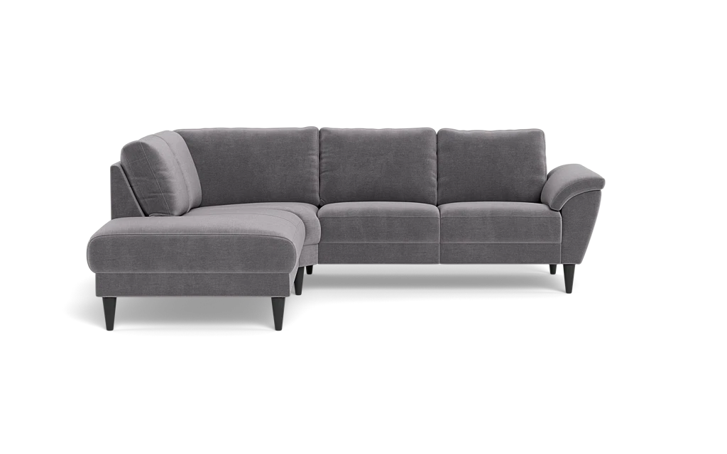 Stamford 2613 sofa med open end - Adore velour - Dolphin - Venstrevendt