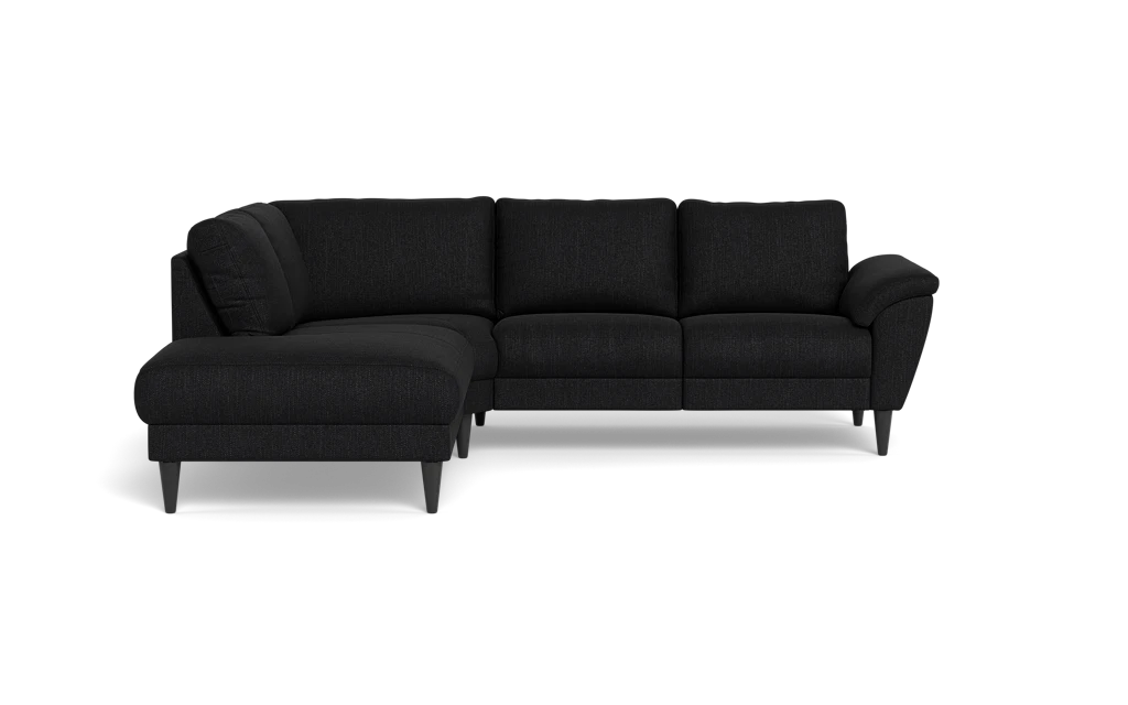 Stamford 2613 sofa med open end - Vila stof - Black - Venstrevendt