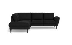 Stamford 2613 sofa med open end - Vila stof - Black - Venstrevendt