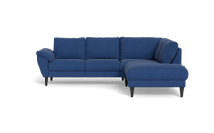 Stamford 2613 sofa med open end - Lido stof - Blue - Højrevendt