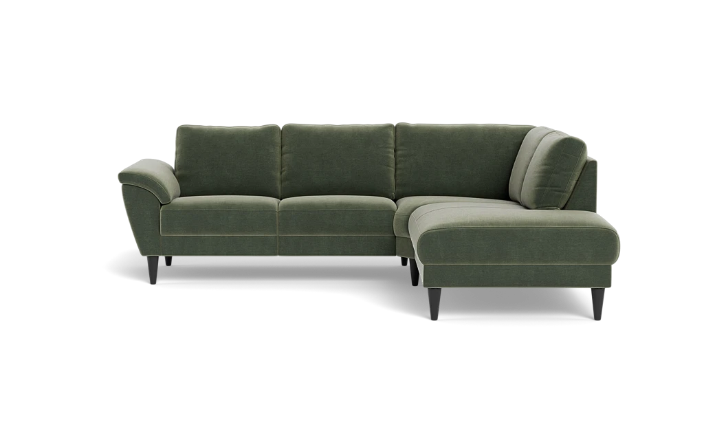 Stamford 2613 sofa med open end - Adore velour - Hunter - Højrevendt