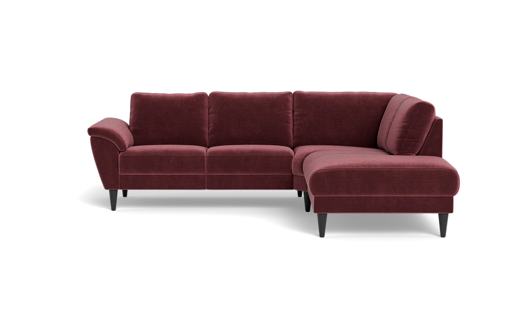 Stamford 2613 sofa med open end - Adore velour - Wine Red - Højrevendt