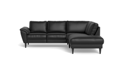 Stamford 2613 sofa med open end - Anilux læder - Black - Højrevendt