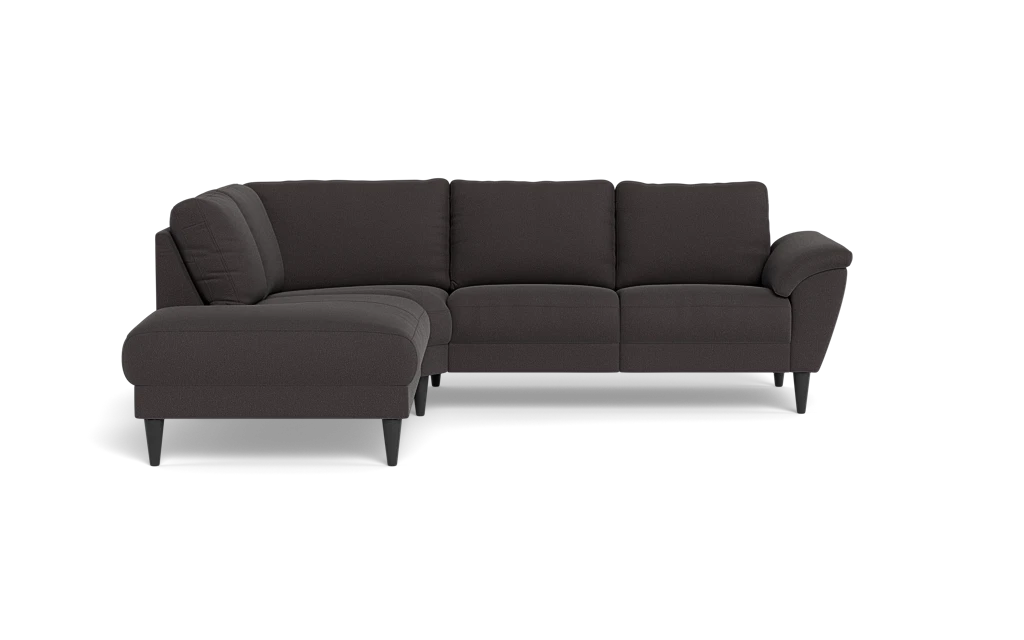 Stamford 2613 sofa med open end - Bloq stof - Antracite - Venstrevendt