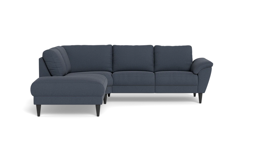 Stamford 2613 sofa med open end - Bloq stof - Dark Blue - Venstrevendt