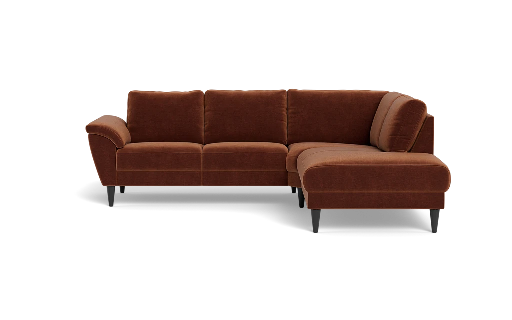 Stamford 2613 sofa med open end - Adore velour - Copper - Højrevendt