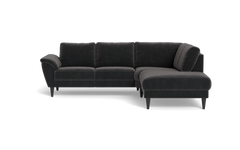Stamford 2613 sofa med open end - Adore velour - Anthracite - Højrevendt