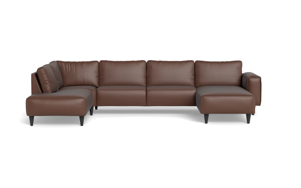 Solution 2701 sofa med chaiselong og open end - Anilux læder - Toffe - Højrevendt