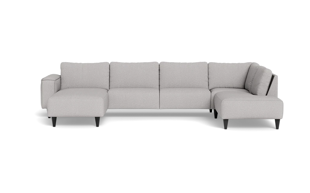 Solution 2701 sofa med chaiselong og open end - Brego stof - Grey - Venstrevendt