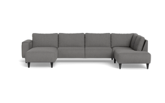 Solution 2701 sofa med chaiselong og open end - Rebel stof - Anthracite - Venstrevendt