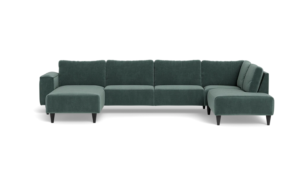 Solution 2701 sofa med chaiselong og open end - Adore velour - Niagara - Venstrevendt