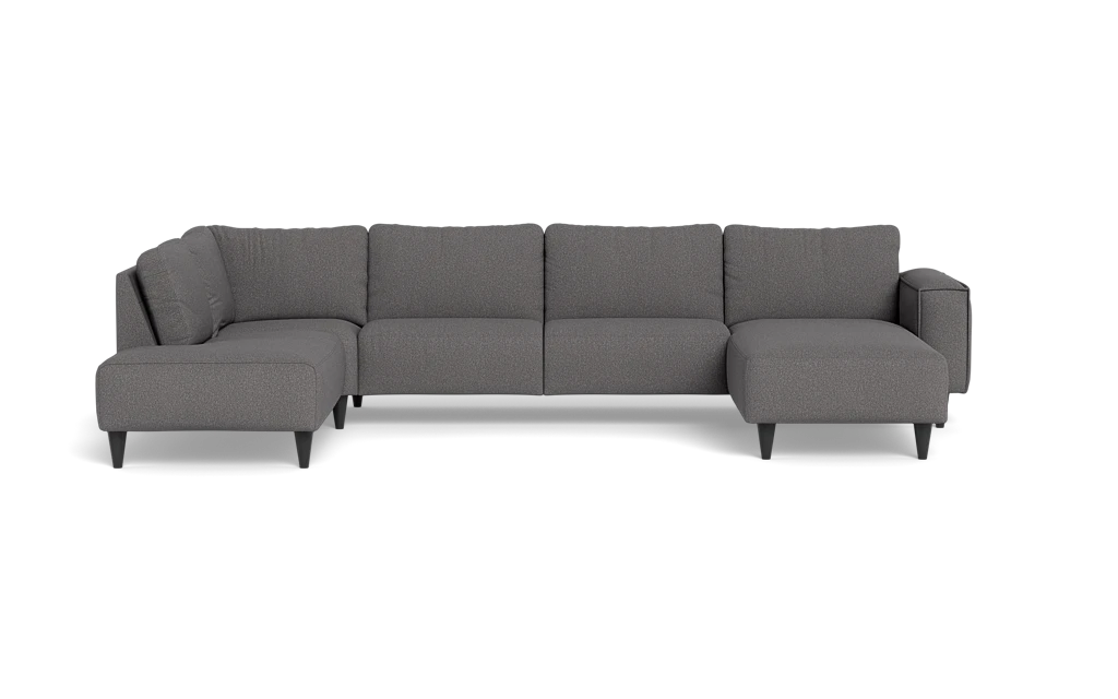 Solution 2701 sofa med chaiselong og open end - Brego stof - Anthracite - Højrevendt