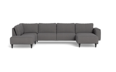 Solution 2701 sofa med chaiselong og open end - Brego stof - Anthracite - Højrevendt