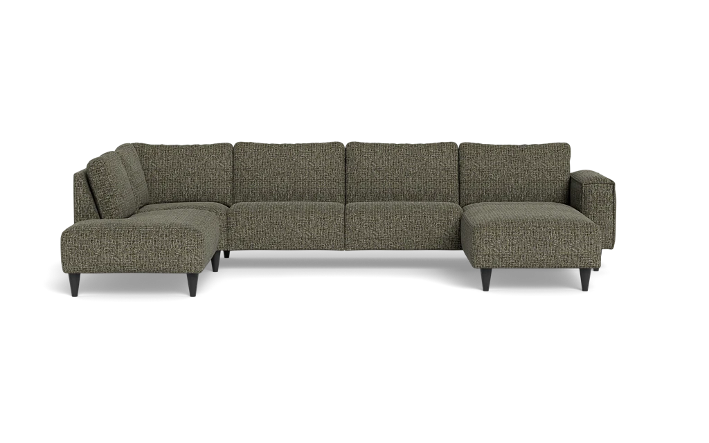 Solution 2701 sofa med chaiselong og open end - Chronotex stof - Brown - Højrevendt