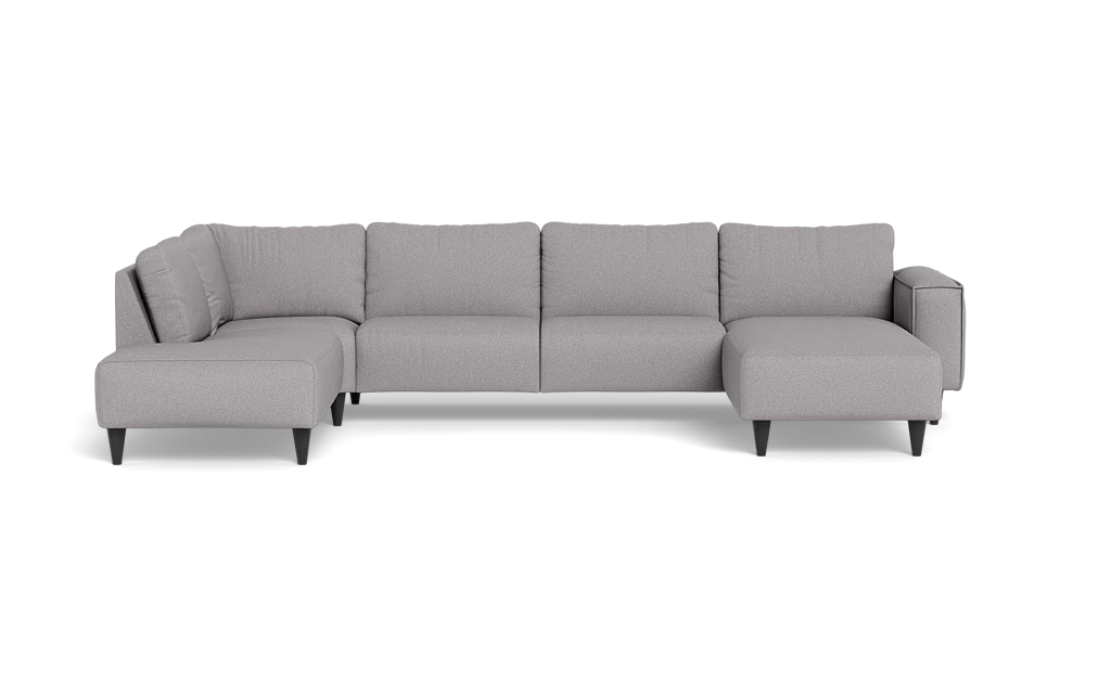 Solution 2701 sofa med chaiselong og open end - Idaho stof - Steel - Højrevendt